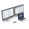 Hama 00200133 nešiojamojo kompiuterio dokas / prievadų atkartotuvas USB 3.2 Gen 1 (3.1 Gen 1) Type-C, sidabrinė, balta