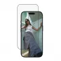 Apsauginė plėvelė PanzerGlass SAFE. by, skirta iPhone 17 Pro — itin plati PET plėvelė su juodu rėmeliu, sausas uždėjimas, atspari įbrėžimams ir smūgiams