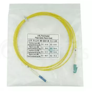 Šviesolaidinis kabelis BlueOptics SFP2121BU2MS LC G.657.A1 2 m Geltonas