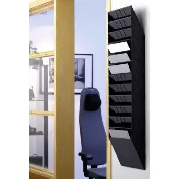 Literatūrinis stendas Durable FLEXIBOXX 12 lentynų juodas