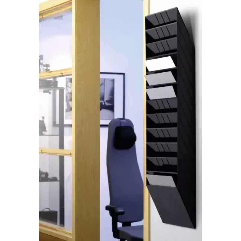 Literatūrinis stendas Durable FLEXIBOXX 12 lentynų juodas