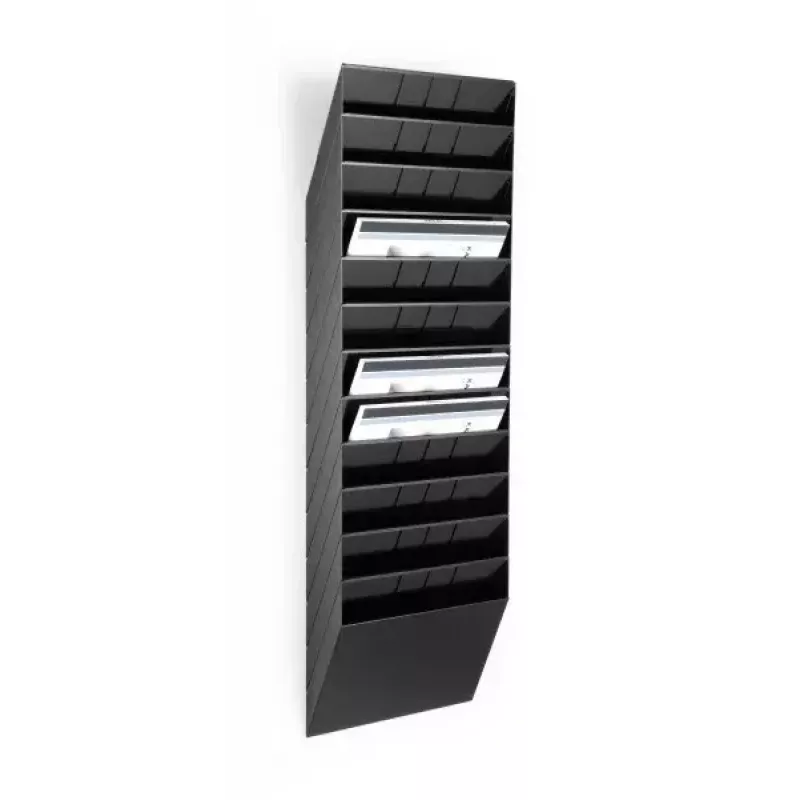 Literatūrinis stendas Durable FLEXIBOXX 12 lentynų juodas
