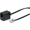 Tinklo kabelis Schwaiger 10m RJ-11 - RJ-11 Juoda