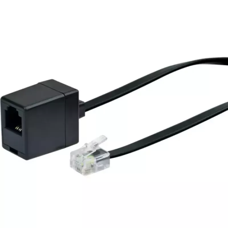 Tinklo kabelis Schwaiger 10m RJ-11 - RJ-11 Juoda