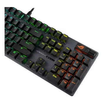 Mechaninė žaidimų klaviatūra ASUS ROG Strix Scope II X — Pilno dydžio, USB, RGB, šveicariška klaviatūros išdėstymas, juoda
