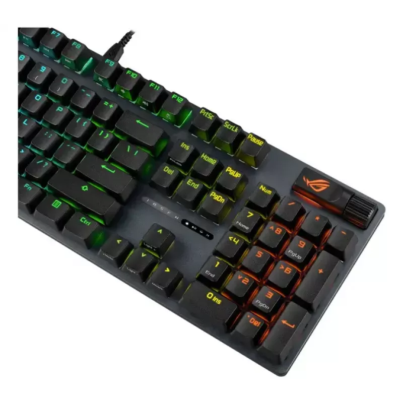 Mechaninė žaidimų klaviatūra ASUS ROG Strix Scope II X — Pilno dydžio, USB, RGB, šveicariška klaviatūros išdėstymas, juoda