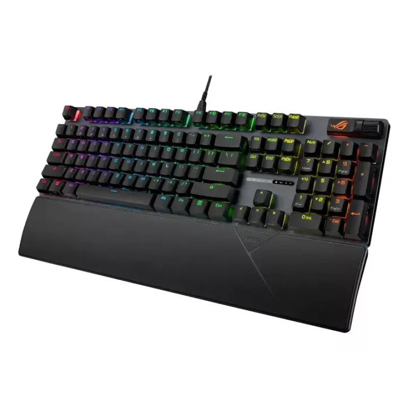 Mechaninė žaidimų klaviatūra ASUS ROG Strix Scope II X — Pilno dydžio, USB, RGB, šveicariška klaviatūros išdėstymas, juoda