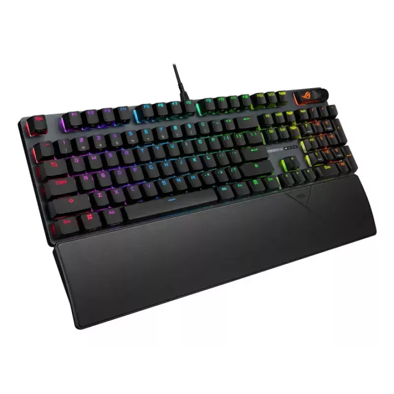 Mechaninė žaidimų klaviatūra ASUS ROG Strix Scope II X — Pilno dydžio, USB, RGB, šveicariška klaviatūros išdėstymas, juoda