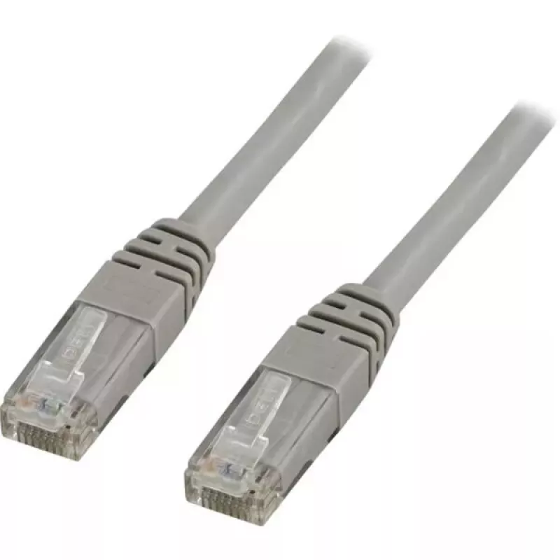 Tinklo kabelis Deltaco TP-611 RJ-45 Cat6 1,5 m Pilka