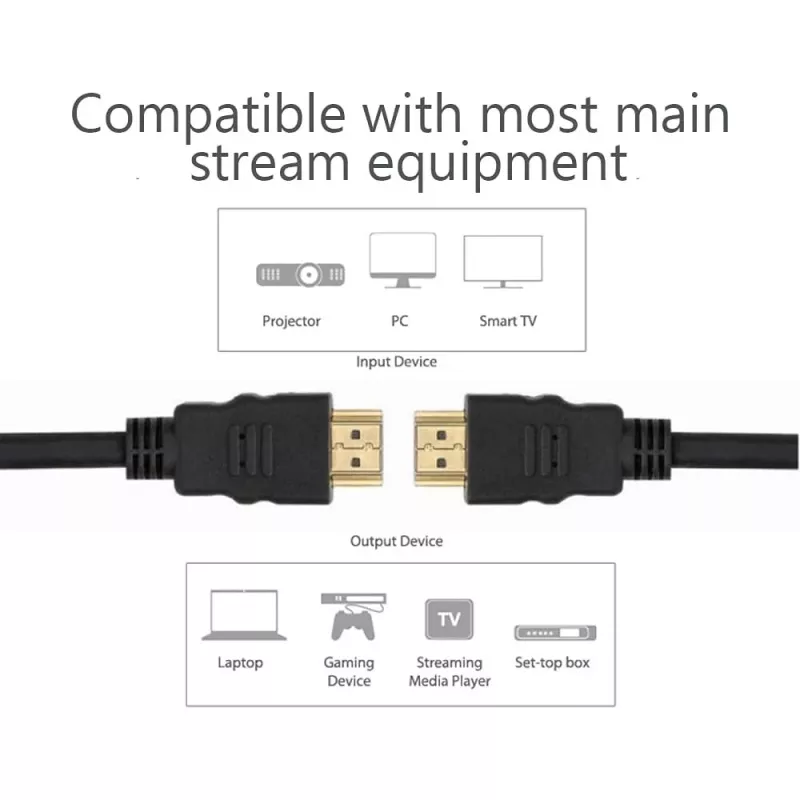 Techly ICOC HDMI-4-010NE HDMI kabelis 1 m HDMI A tipo (standartinis) juodas