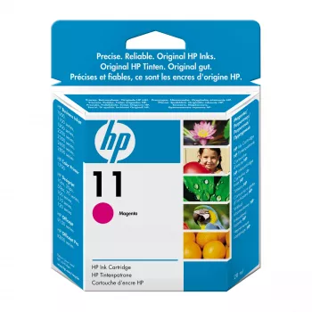 HP 11 Magenta Originalius rašalo kasetė, standartinė išeiga, purpurinė, dažų pagrindo rašalas, 28 ml, 1 vnt., 2000 puslapių