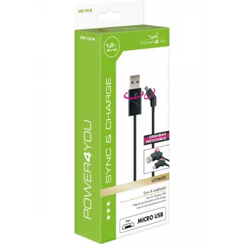 USB laidas Schwaiger LKW 120 M 1,2 m USB A Micro-USB B juodas