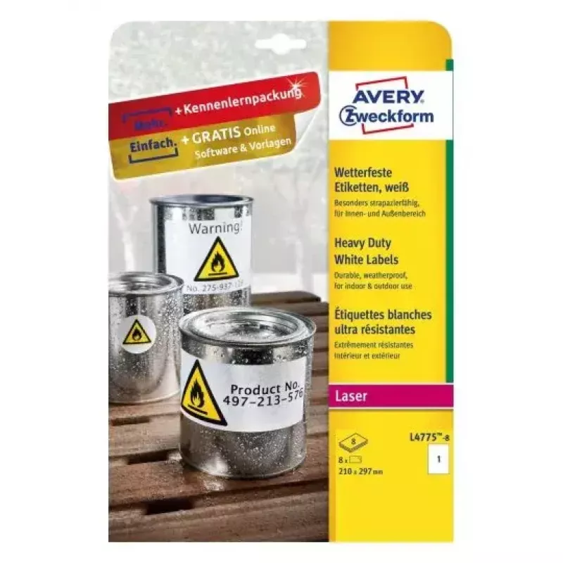 Lipnus spausdintuvo lipdukas Avery L4775-8