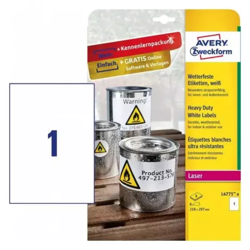 Lipnus spausdintuvo lipdukas Avery L4775-8