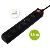 Hama 137266 maitinimo ilgintuvas 6 kintamosios srovės lizdai (-ų) Vidinis Juoda