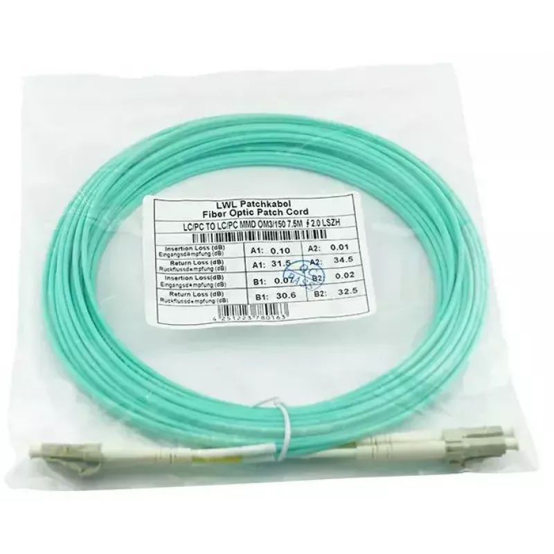BlueOptics AJ833A 0,5 m LC OM3 Aqua šviesolaidinis kabelis