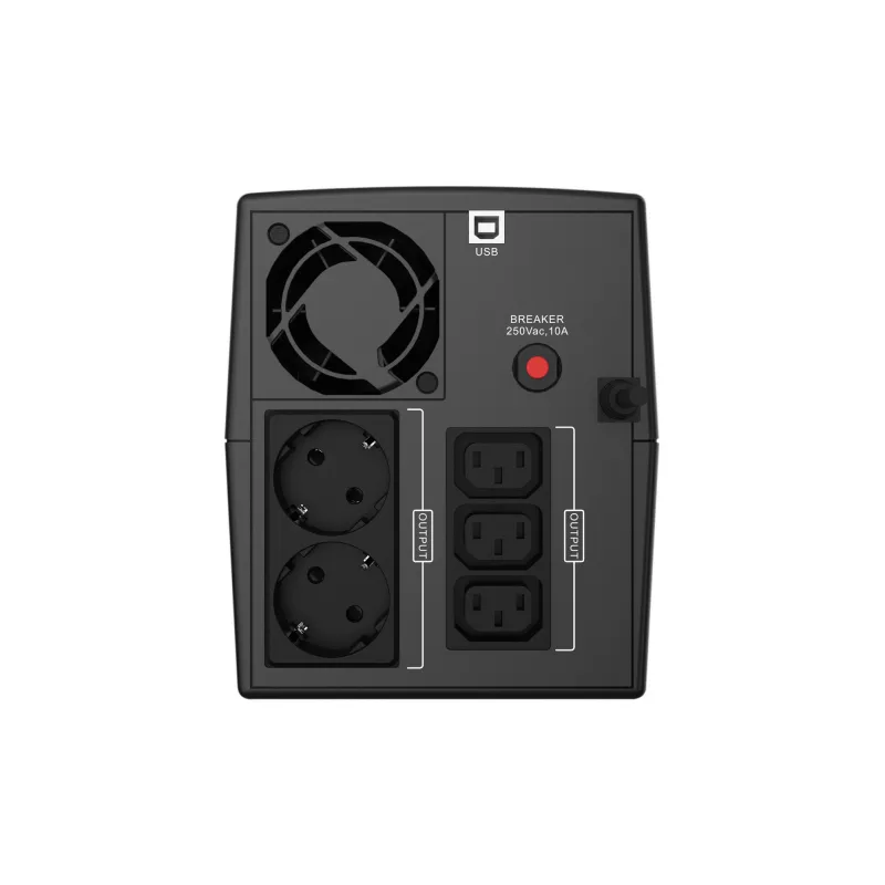 Conceptronic ZEUS 2200VA 1320W UPS, IEC + schuko lizdas, Line-Interactive, 2.2 kVA, 1320 W, 220 V, 240 V, 220 V