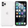 Silikoninis dėklas Apple iPhone 11 Pro Max — silikoninis, baltas, tinka 6,5 colio
