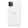 Silikoninis dėklas Apple iPhone 11 Pro Max — silikoninis, baltas, tinka 6,5 colio