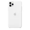 Silikoninis dėklas Apple iPhone 11 Pro Max — silikoninis, baltas, tinka 6,5 colio