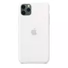 Silikoninis dėklas Apple iPhone 11 Pro Max — silikoninis, baltas, tinka 6,5 colio