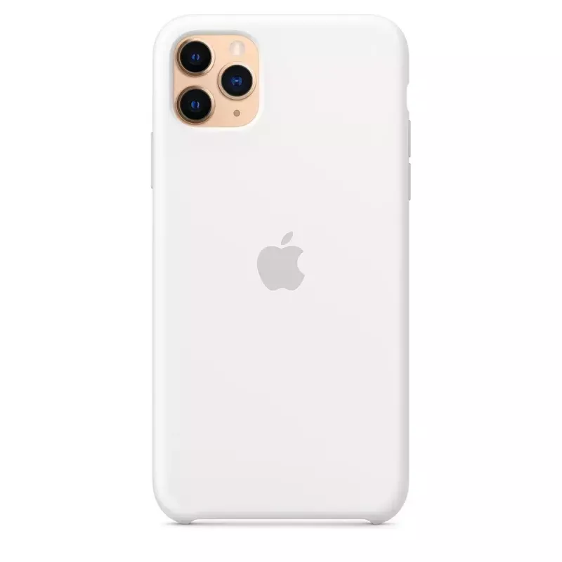 Silikoninis dėklas Apple iPhone 11 Pro Max — silikoninis, baltas, tinka 6,5 colio