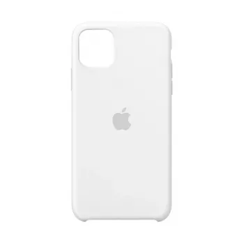 Silikoninis dėklas Apple iPhone 11 Pro Max — silikoninis, baltas, tinka 6,5 colio