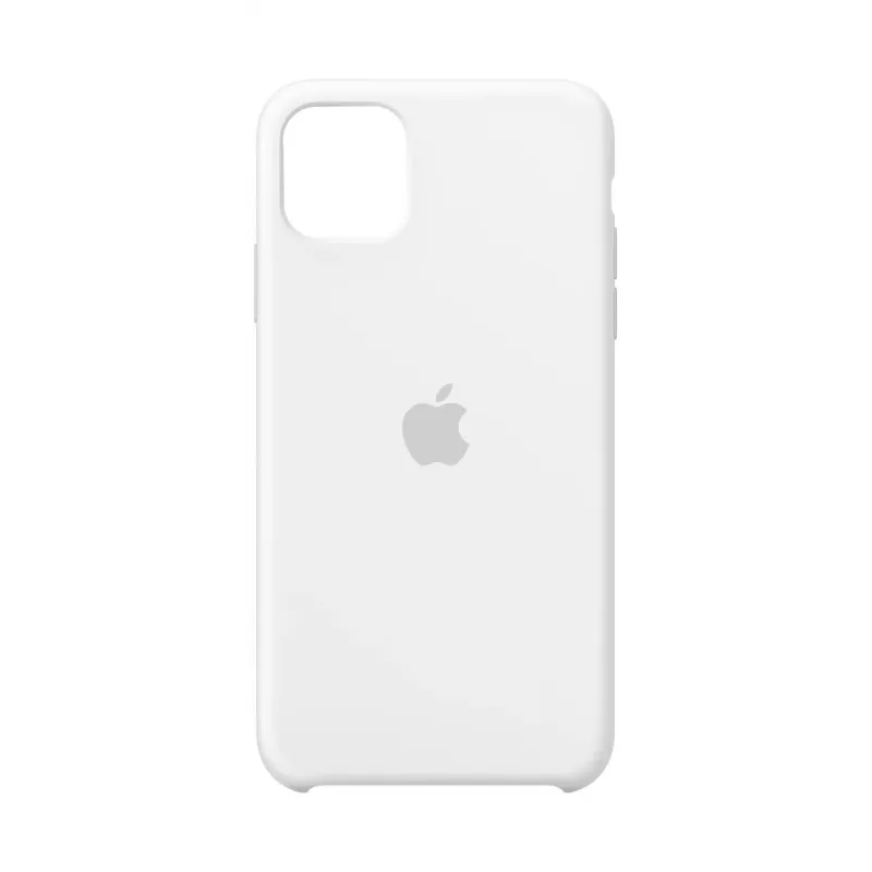 Silikoninis dėklas Apple iPhone 11 Pro Max — silikoninis, baltas, tinka 6,5 colio