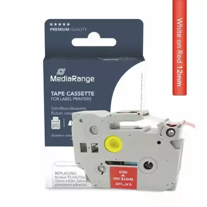 Spausdintuvo juostelė MediaRange MRBTZ435 Balta 1,2 cm x 8 m