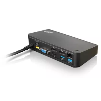 Lenovo 40A40090DK nešiojamojo kompiuterio dokas / prievadų replikatorius laidinis USB 3.2 Gen 1 (3.1 Gen 1) Type-A juodas