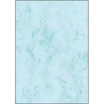 Marmurinis mėlynas meninis popierius, 100 lapų, A4 (21 x 29,7 cm), 90 g/m², Sigel DP261