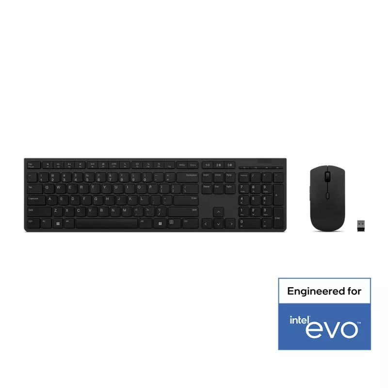 Lenovo 4X31K03931 klaviatūra Pelė įtraukta RF belaidė + Bluetooth US English juoda