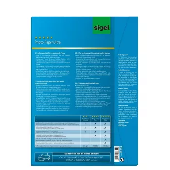 Spausdinimo popierius A4 Sigel IP639 blizgus 50 lapų balta