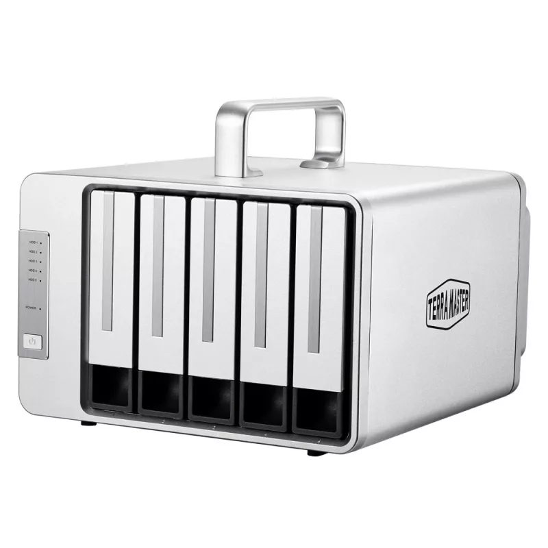 TerraMaster D5 Thunderbolt 3 disko masyvas 0 TB Stalinis Pilka