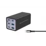 „Conceptronic“ 6 prievadų 200 W GaN USB PD įkroviklis su USB-C laidu, 4x USB-C, 2x USB-A, QC 3.0, PD 3.1, PPS