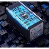 „Conceptronic“ 6 prievadų 200 W GaN USB PD įkroviklis su USB-C laidu, 4x USB-C, 2x USB-A, QC 3.0, PD 3.1, PPS