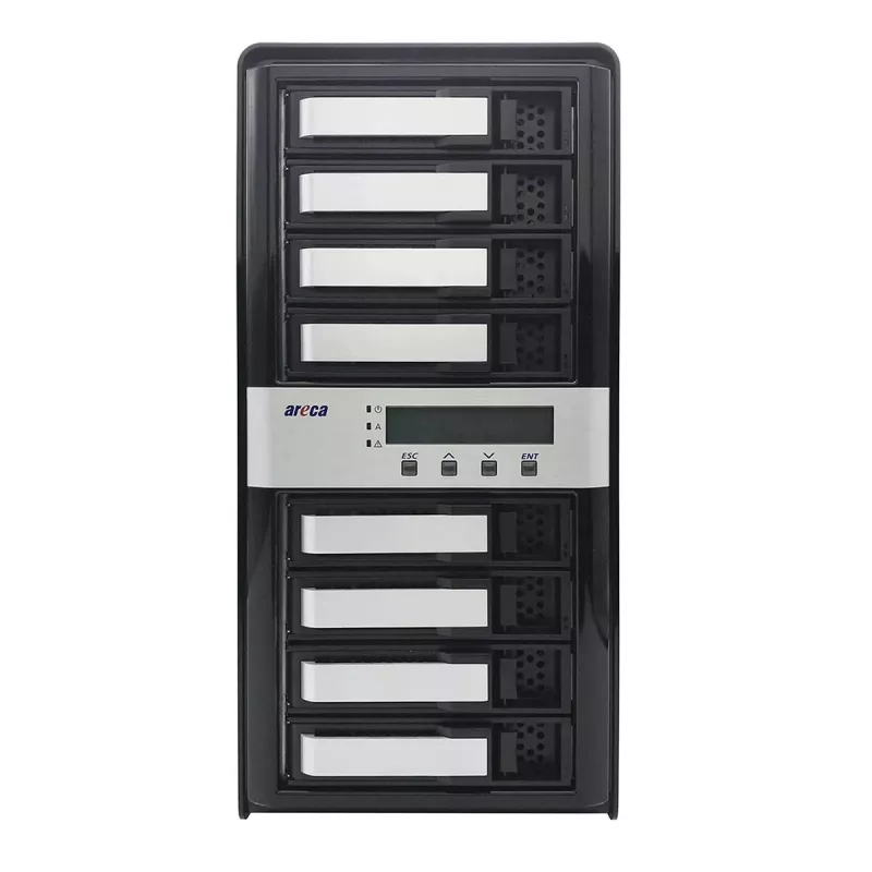 Bokštinis NAS Areca ARC-8050T3U-8 Storage Server ROC 2 GB DDR3 Juoda