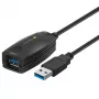 Techly SuperSpeed USB3.0 aktyvus ilginamasis laidas 5 m juodas ICUR3050