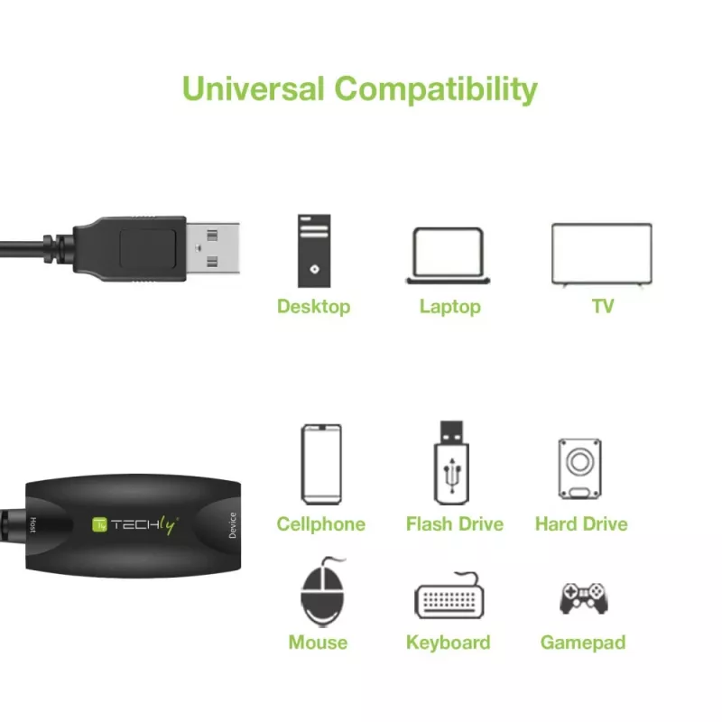 Techly SuperSpeed USB3.0 aktyvus ilginamasis laidas 5 m juodas ICUR3050