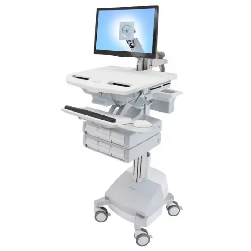 Multimedijos vežimėlis Ergotron StyleView, aliuminio, pilkas, baltas