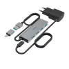 Hama 00200138 sąsajos šakotuvas USB 3.2 Gen 1 (3.1 Gen 1) Type-A + Type-C 5000 Mbit/s antracito, pilka