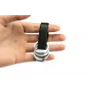 Raktų pakabukas TROIKA TWISTER Juodas Sidabrinis Oda Metalas 16mm 9mm