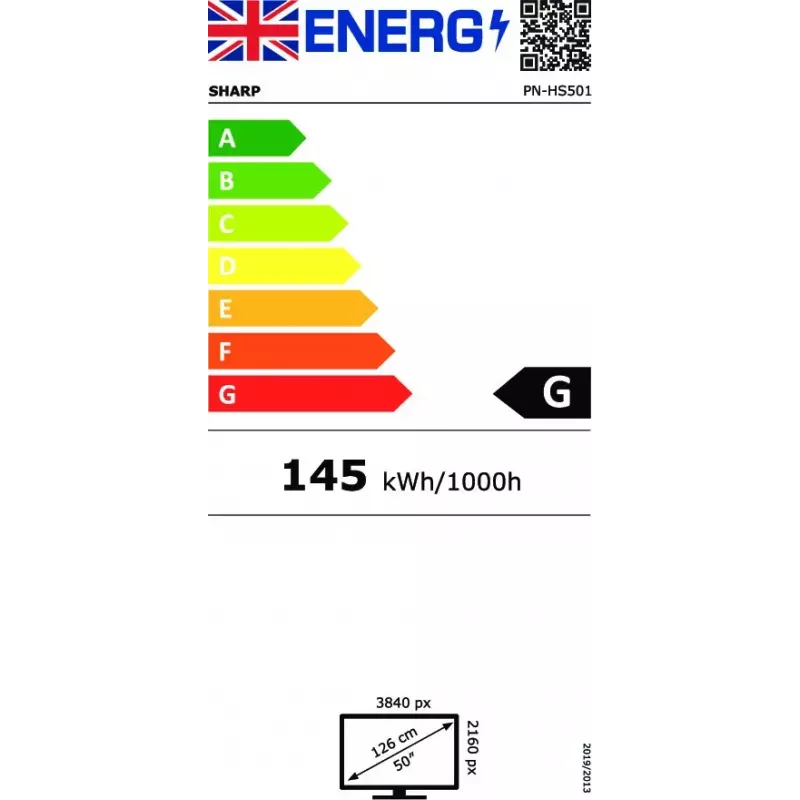 NEC PN-HS501 Skaitmeninės iškabos plokščias ekranas 127 cm (50 colių) LCD 700 cd/m² 4K Ultra HD Juoda 24/7
