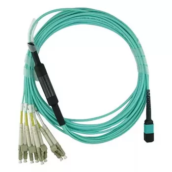 Šviesolaidinis kabelis BlueOptics CBL-MPO12-4LC-OM3-1M-BO MPO 4x LC/LC 1m