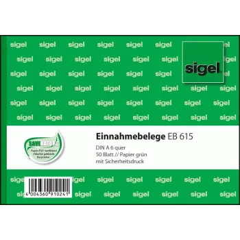 Verslo forma Sigel EB615 žalia A6 50 lapų