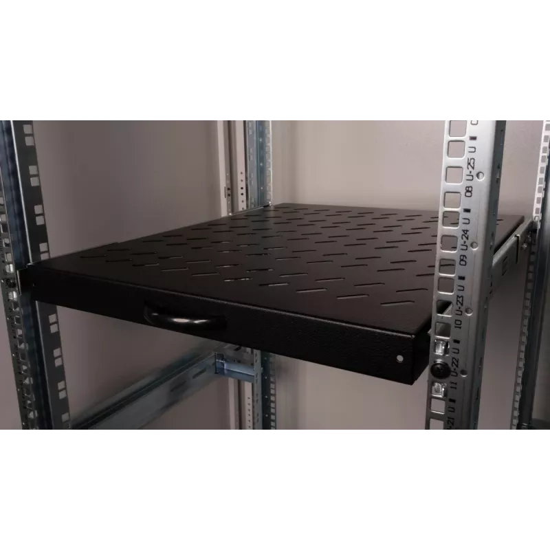 Equip slankioji lentyna 19 inch, 1U, 800MM, juoda