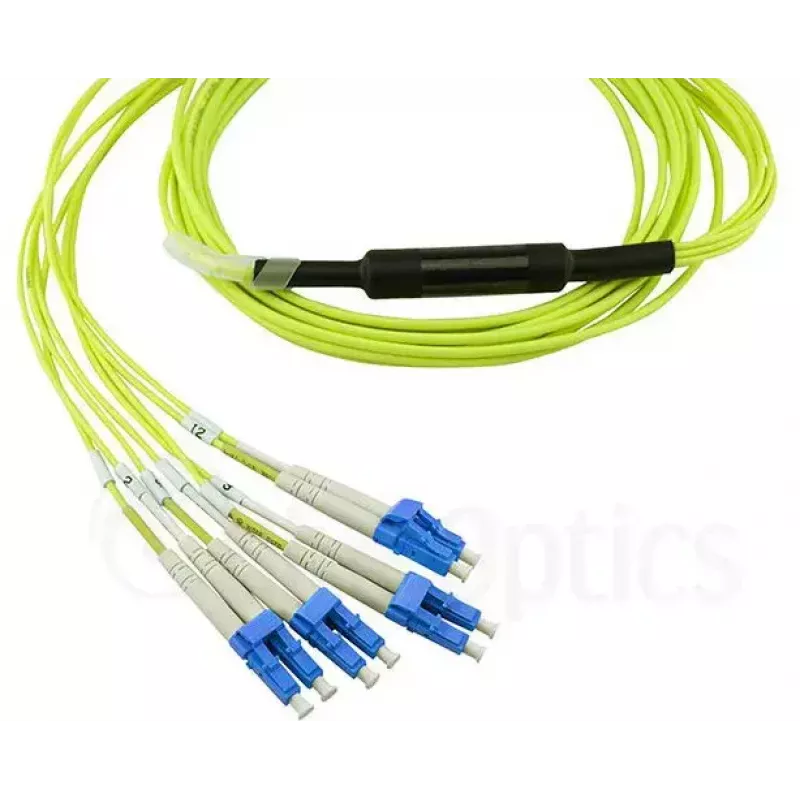MPO-4xLC vienmodis komutacinis kabelis BlueOptics CBL-MPO12-4LC-SMF-2M 2m G.657.A1