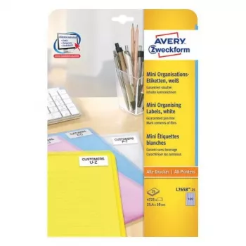 Lipnios etiketės spausdintuvui Avery L7658-25
