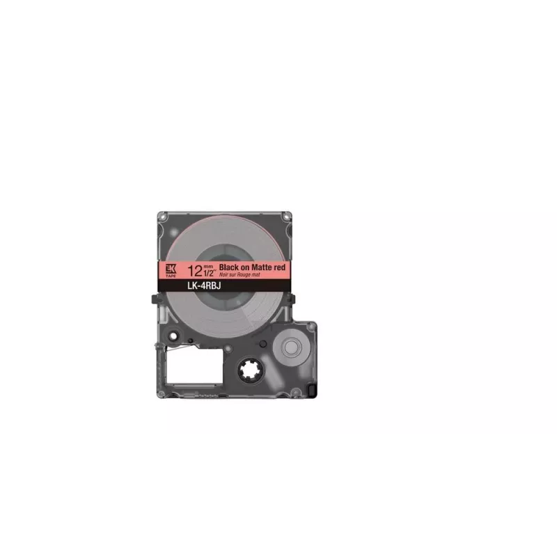 Etikečių juosta Epson LK-4RBJ juoda raudona termotransferinė 1,2 cm