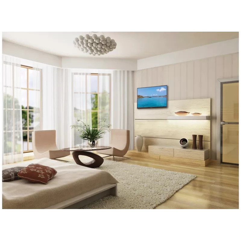 TV sieninis laikiklis Peerless SF632P, 109,2 cm (43 colių) ekranams, VESA 75x75–200x200, 52 kg talpa, juodas